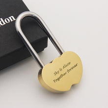 Load image into Gallery viewer, Personalised Love Lock Engraved Padlock - EDSG
