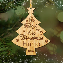 Load image into Gallery viewer, Personalised 1st Christmas Tree Bauble - EDSG
