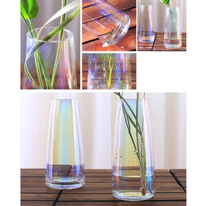 Personalised Engraved Vase | Rainbow Plated Glass Vase Flower Vase - EDSG