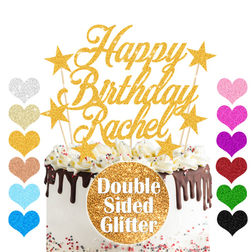 Personalised Happy Birthday Cake Topper - EDSG