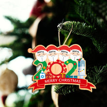 Load image into Gallery viewer, Personalised 2021 Christmas Holiday Ornament Quarantined at Home Lockdown Year Gift
