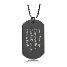 Load image into Gallery viewer, Personalised Engraved Dog Tag Army Necklace for Men - EDSG
