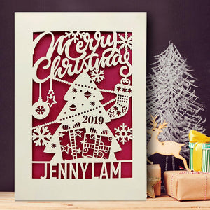 Personalised Merry Christmas Cards - EDSG