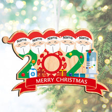 Load image into Gallery viewer, Personalised Lockdown Christmas Decorations Quarantined at Home 2021
