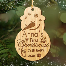 Load image into Gallery viewer, Personalised 1st Christmas Tree Bauble - EDSG
