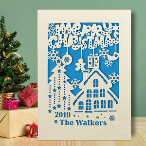 Personalised Merry Christmas Cards - EDSG