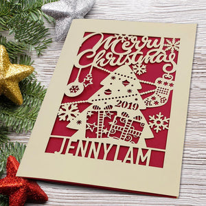 Personalised Merry Christmas Cards - EDSG