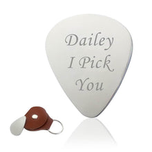 Load image into Gallery viewer, Personalised Guitar Pick Stainless Steel Custom Gift
