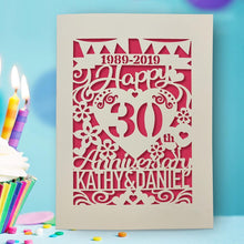 Load image into Gallery viewer, Personalised Anniversary Card for Husband for Wife - EDSG
