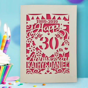 Personalised Anniversary Card for Husband for Wife - EDSG