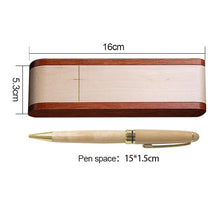 Load image into Gallery viewer, EDSG Personalised Pen | Engraved Natural Wooden Ballpoint Pen with Gift Box | Custom Bespoke Laser Engraved, Gift for Merry Christmas,Teacher,Birthday Hand Finished in UK
