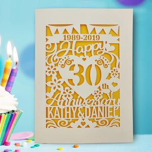 Personalised Anniversary Card for Husband for Wife - EDSG
