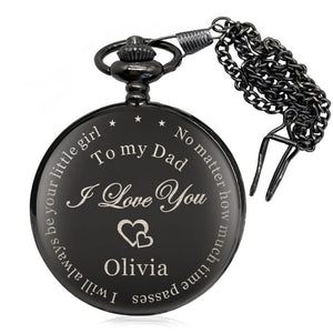 Personalised Pocket Watch Engraved Gift for Boy - EDSG