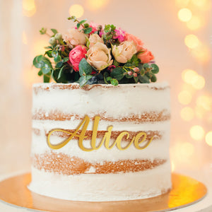 Personalised Cake Topper Multicoloured Acrylic Happy Birthday Wedding Anniversary Cake Topper