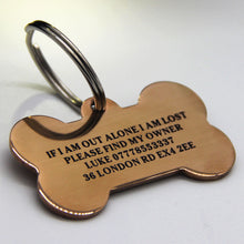 Load image into Gallery viewer, Personalised Engraved Stainless Dog Tag Cat Tag in UK
