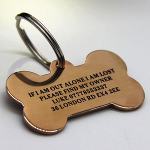 Personalised Engraved Stainless Dog Tag Cat Tag in UK