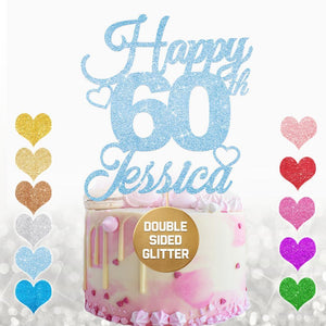 Personalised 60th Birthday Cake Topper for Boy - EDSG