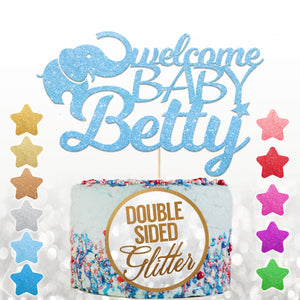 Personalised Welcome Baby Cake Topper Birthday Decoration - EDSG