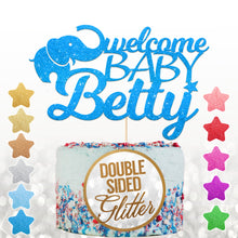 Load image into Gallery viewer, Personalised Welcome Baby Cake Topper Birthday Decoration - EDSG
