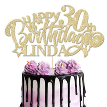Load image into Gallery viewer, Personalised 40th Cake Topper Any Name Age - EDSG
