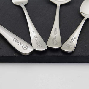 Personalised Stainless Kids Cutlery Engraved Flatware - EDSG