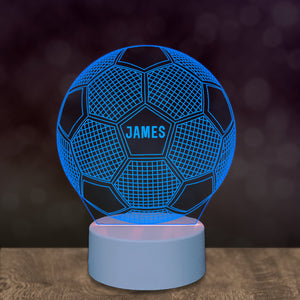Personalised 7 Colours 3D LED Football Lamp Night Light - EDSG