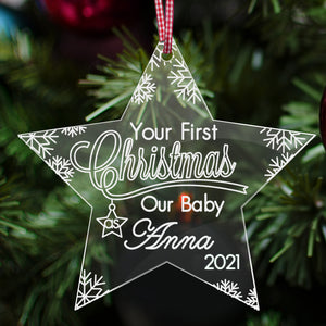 Personalised Baby's 1st Christmas Bauble - EDSG