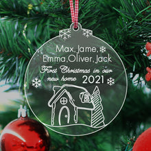 Load image into Gallery viewer, Personalised 1st Christmas New Home Bauble - EDSG
