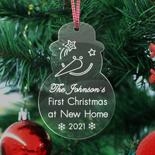 Load image into Gallery viewer, Personalised 1st Christmas New Home Bauble - EDSG
