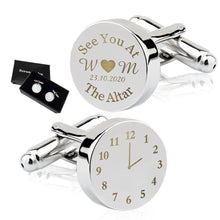 Load image into Gallery viewer, Personalised Engraved Cufflinks Clock - EDSG
