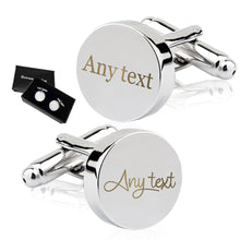 Load image into Gallery viewer, Personalised Engraved Cufflinks Any Text - EDSG
