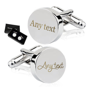 Personalised Engraved Cufflinks Any Text - EDSG