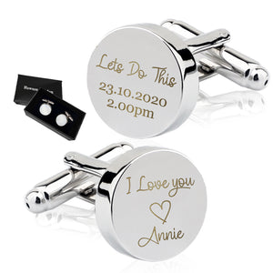 Personalised Engraved Cufflinks Clock - EDSG