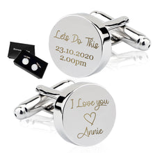 Load image into Gallery viewer, Personalised Engraved Cufflinks Lets Do This - EDSG
