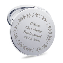 Load image into Gallery viewer, Personalised Handheld Mirror Bridesmaid Gift - EDSG

