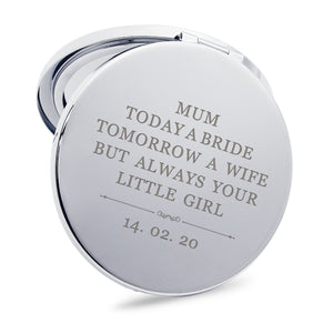 Personalised Handheld Mirror Any Text Thank You Gift - EDSG