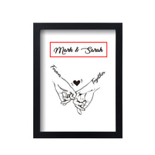 Load image into Gallery viewer, Personalised Gift for Couples Her Him Gift Idea for Anniversary Christmas Engagement Valentines Day Wedding A4 Picture Frame for Newlywed Mr Mrs Bride To Be Gifts 1st 2nd 10th
