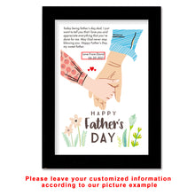 Load image into Gallery viewer, Personalised Gift for Dad Daddy Father from Daughter Gift Idea for Fathers day Custom Gift for Him A4 Picture Frame for Happy Fathers Day
