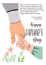 Load image into Gallery viewer, Personalised Gift for Dad Daddy Father Stepdad from Son Gift Idea for Fathers day Custom Gift for Him A4 Picture Frame for Happy Fathers Day
