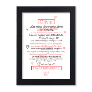 Personalised Gifts for Couples Her Him Wife Husband Girlfriend Boyfriend New Couple Gift Custom with Any Names Birthday Anniversary Valentines Day Keepsake Present