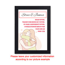 Load image into Gallery viewer, Personalised Valentines Day Gifts for Her Him Wife Husband Couples Girlfriend Boyfriend Birthday Custom Any Name A4 Picture I Love You from My Head Tomatoes Keepsake Present
