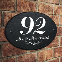 Load image into Gallery viewer, Personalised House Sign Slate Door Number Plaques UV Print - EDSG
