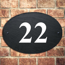 Load image into Gallery viewer, Personalised Natural Slate House Sign Door Number - EDSG
