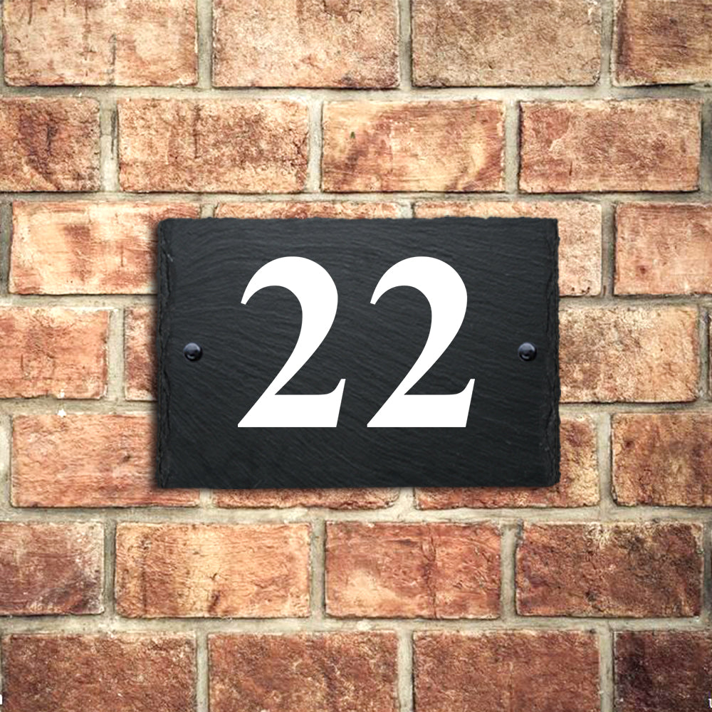 Personalised Natural Slate House Sign Door Number - EDSG