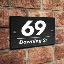 Load image into Gallery viewer, Personalised House Sign Slate Door Number Plaques UV Print - EDSG
