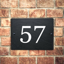 Load image into Gallery viewer, Personalised Natural Slate House Sign Door Number - EDSG
