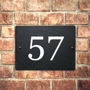 Personalised Natural Slate House Sign Door Number - EDSG