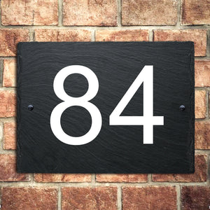 Personalised Natural Slate House Sign Door Number - EDSG