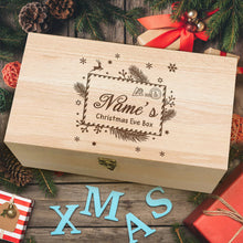 Load image into Gallery viewer, Personalised Christmas Wooden Box
