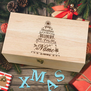 Personalised Christmas Wooden Box